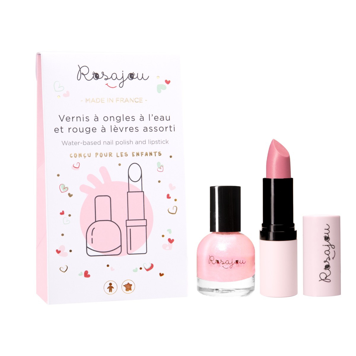 Duo vegan lip balm and nail polish "BALLERINE"