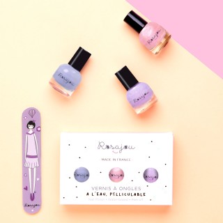 Nail polishes set Cool x Magic x Lavande + nail file